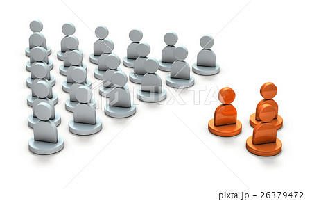 対立を表すアブストラクト3DCGイラスト 26379472