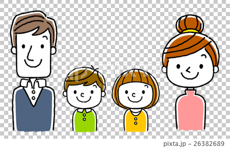 5 person family clipart of 4