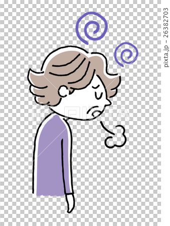 落ち込む、うつ：シニア女性、妻 26382703