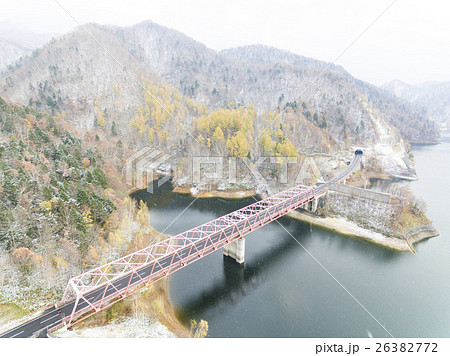 晩秋のさっぽろ湖 空撮 26382772