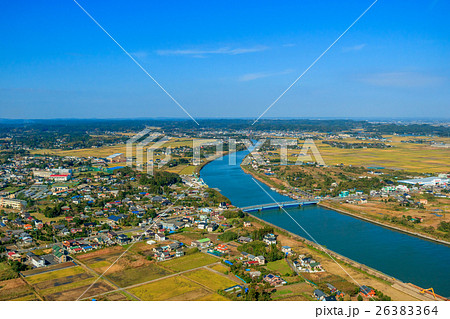いすみ市岬町付近田舎の風景を空撮 いすみ市岬町付近田舎の風景を空撮 26383364