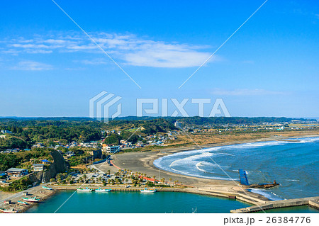 いすみ市太東海水浴場付近を空撮 26384776