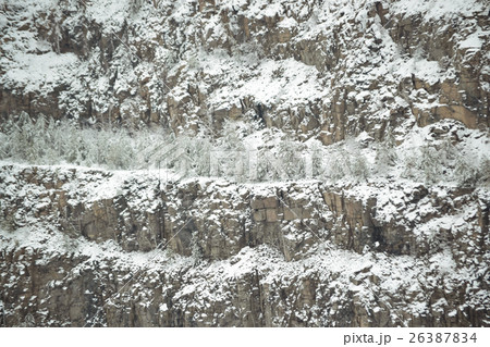 snow-covered slopes of the granite quarry 26387834