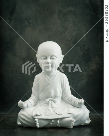 Praying buddha. White monk. Meditation. Relaxing. Praying buddha. White monk. Meditation. Relaxing. 26388502