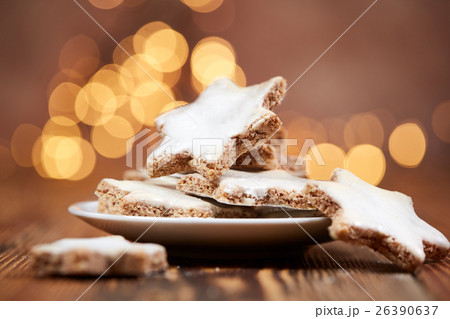 Christmas cinnamon stars on table 26390637