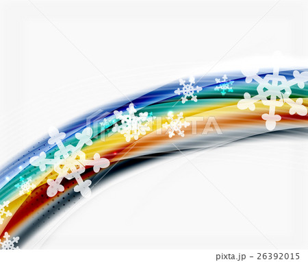 Snowflakes on wave line, Christmas and New Year Snowflakes on wave line, Christmas and New Year 26392015