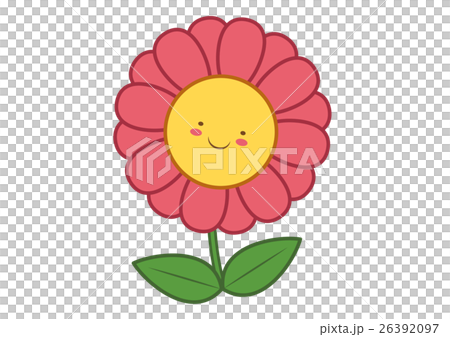 笑顔のお花のイラスト素材