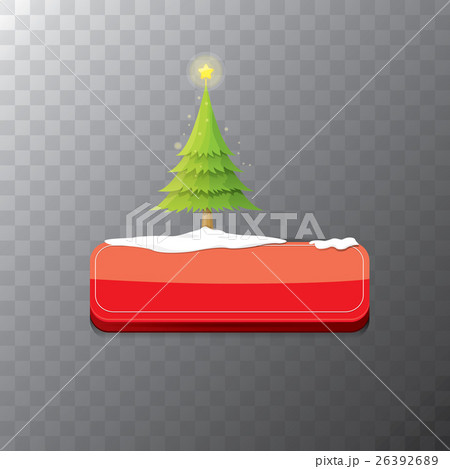 Christmas vector red button with christmas tree Christmas vector red button with christmas tree 26392689