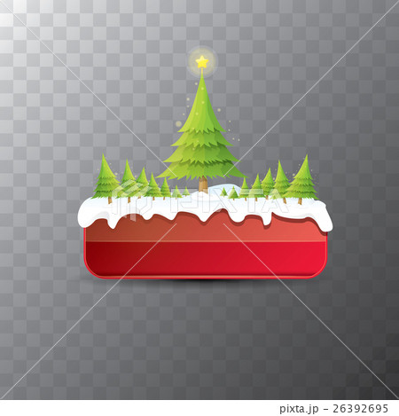 Christmas vector red button with christmas tree Christmas vector red button with christmas tree 26392695