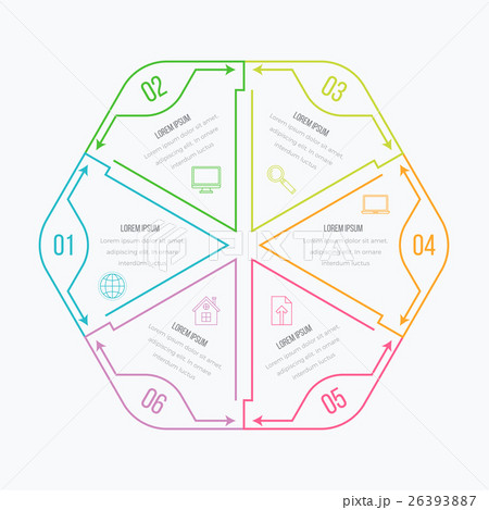 Vector illustration infographics six options 26393887