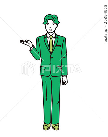 右をさす男性社員 右をさす男性社員 26394958