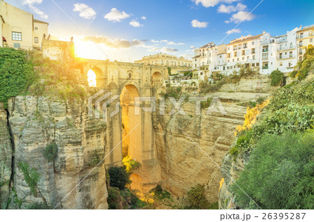 Puente Nuevo bridge on sunset, Ronda 26395287
