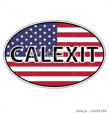 Calexit sticker USA flag 26395399