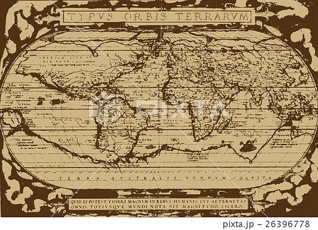 中世の世界地図イラスト 古地図 のイラスト素材 26396778 Pixta