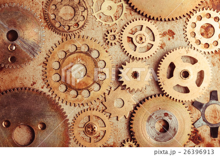 Steampunk gears background Steampunk gears background 26396913
