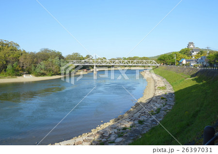 旭川･月見橋･岡山城（岡山県岡山市北区） 26397031