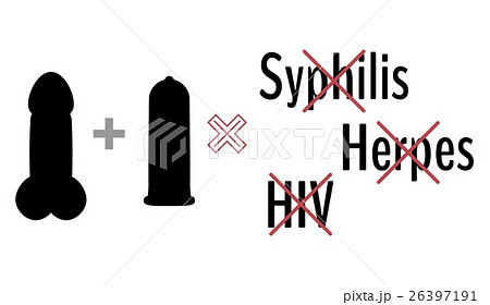 black silhouette of penis and condom black silhouette of penis and condom 26397191