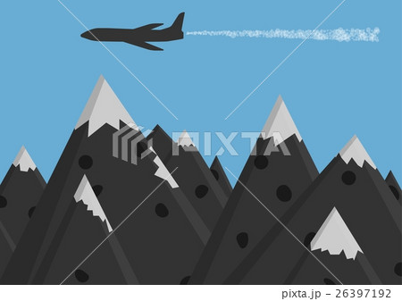 silhouette of passenger plane in sky 26397192