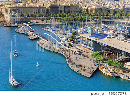 Aerial panorama of Barceloneta 26397278