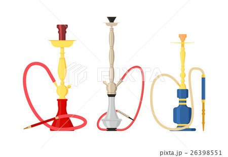 Isolated hookah with water pipe for tobacco. 26398551