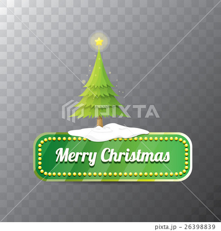 Christmas vector green button with christmas tree Christmas vector green button with christmas tree 26398839