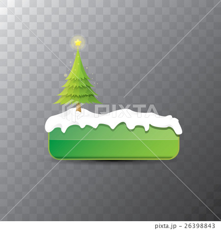 Christmas vector green button with christmas tree Christmas vector green button with christmas tree 26398843
