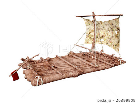 Raft Isolated On White Backgroundのイラスト素材