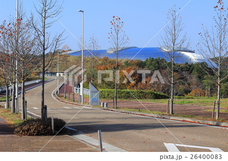 秋の三木総合防災公園の写真素材