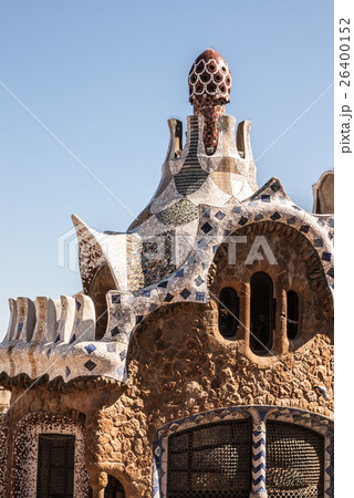 Barcelona park Guell fairy tale mosaic house  26400152