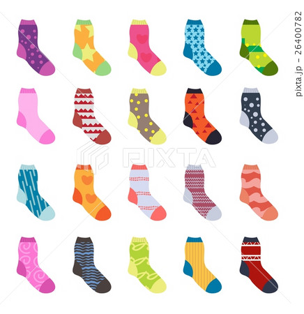 Sock set icons. Socks collection, flat design Sock set icons. Socks collection, flat design 26400782