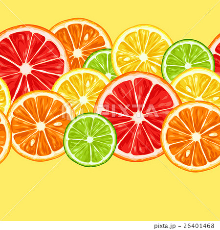 Seamless pattern with citrus fruits slices. Mix of Seamless pattern with citrus fruits slices. Mix of 26401468