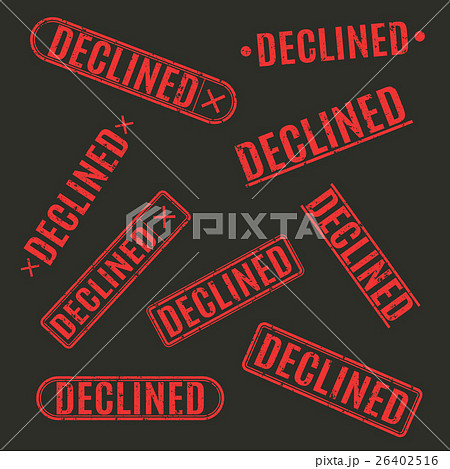Set of stamps declined, vector illustration. Set of stamps declined, vector illustration. 26402516