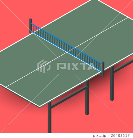 Ping pong table is an isometric, vector Ping pong table is an isometric, vector 26402517