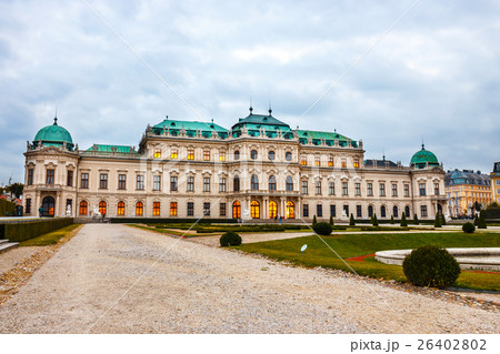 Belvedere palace and garden in Vienna, Austria Belvedere palace and garden in Vienna, Austria 26402802