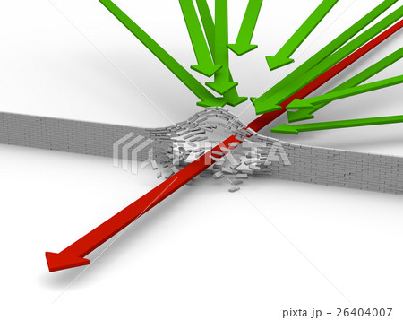 Breaking through wall 26404007