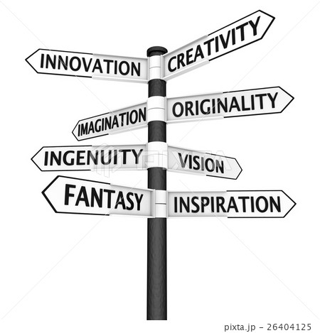 Creativity crossroads sign Creativity crossroads sign 26404125
