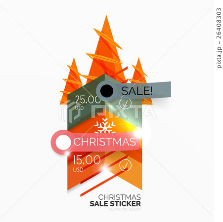 Vector Geometric Christmas Sale Stickers 26408303