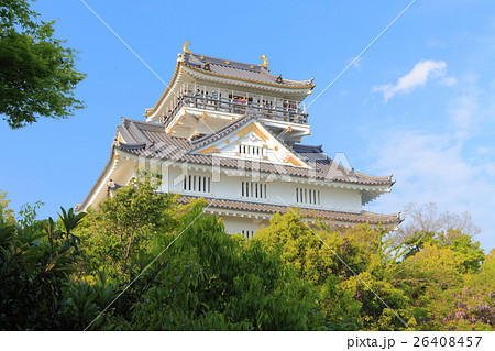 新緑の岐阜城天守閣 新緑の岐阜城天守閣 26408457