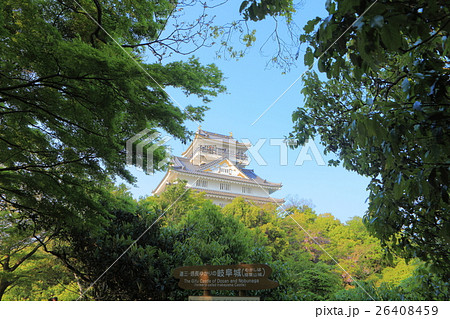 新緑の岐阜城天守閣 26408459
