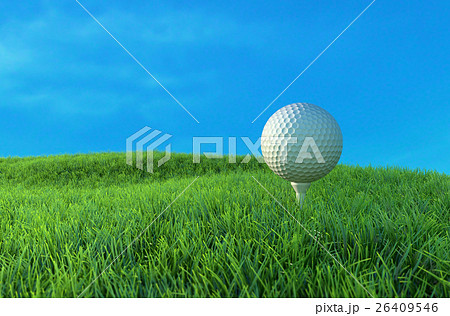 Golf ball on the green. 26409546