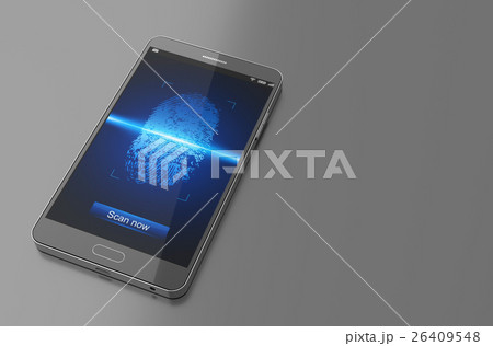 Smartphone with finger scan. 26409548