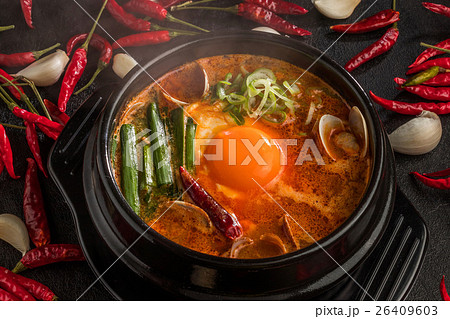 スンドゥブチゲ 韓国の豆腐料理 Gourmet of Sundubu Korea スンドゥブチゲ 韓国の豆腐料理 Gourmet of Sundubu Korea 26409603