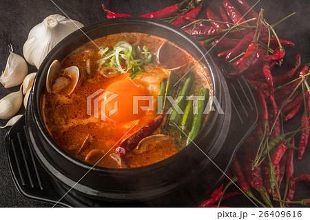 スンドゥブチゲ　韓国の豆腐料理　 Gourmet of Sundubu Korea 26409616