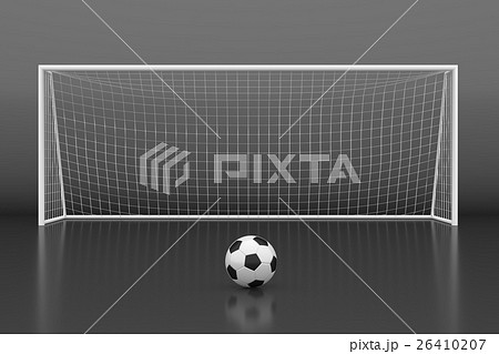 Soccer goal with ball. 26410207