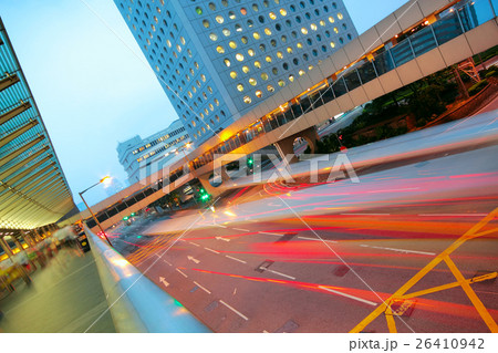 traffic city dusk traffic city dusk 26410942