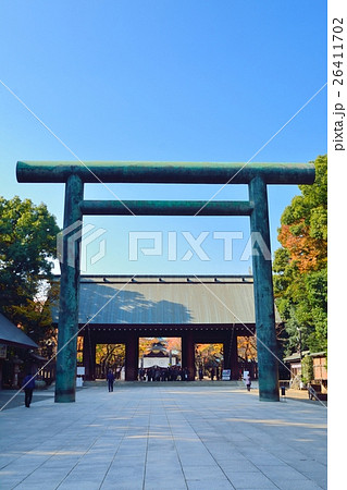 靖国神社 第二鳥居の写真素材