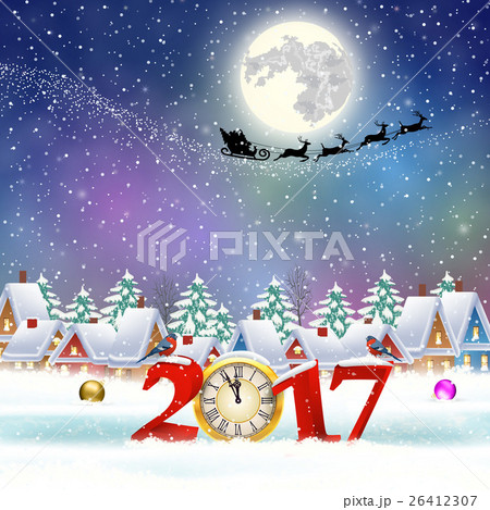 Christmas winter city street Christmas winter city street 26412307