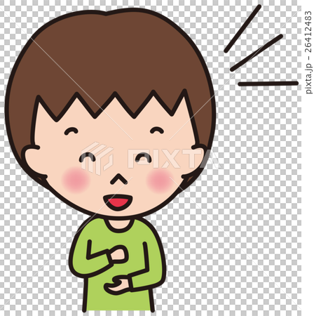 人物 表情 ひらめく 男の子のイラスト素材