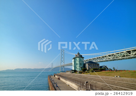 朝の明石海峡大橋と孫文記念館 朝の明石海峡大橋と孫文記念館 26412919