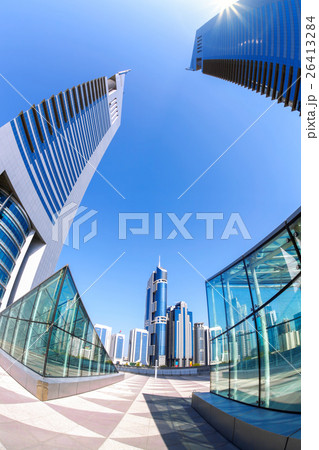 Dubai with  Emirate towers, United Arab Emirates 26413284